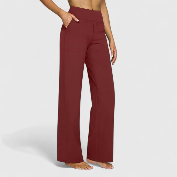 Hillary | Hochtaillierte bequeme Hose