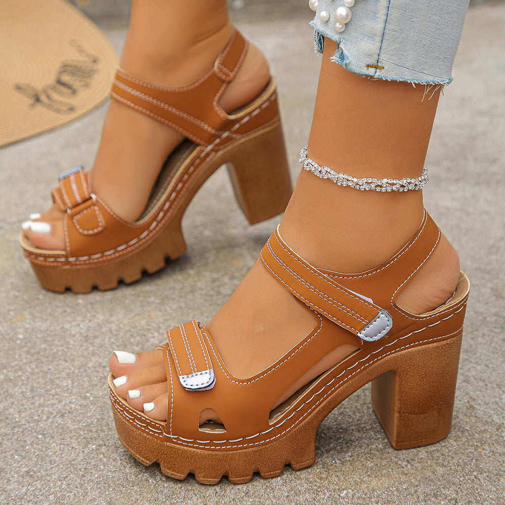 Lareena | Plateau-Sandalen mit Blockabsatz