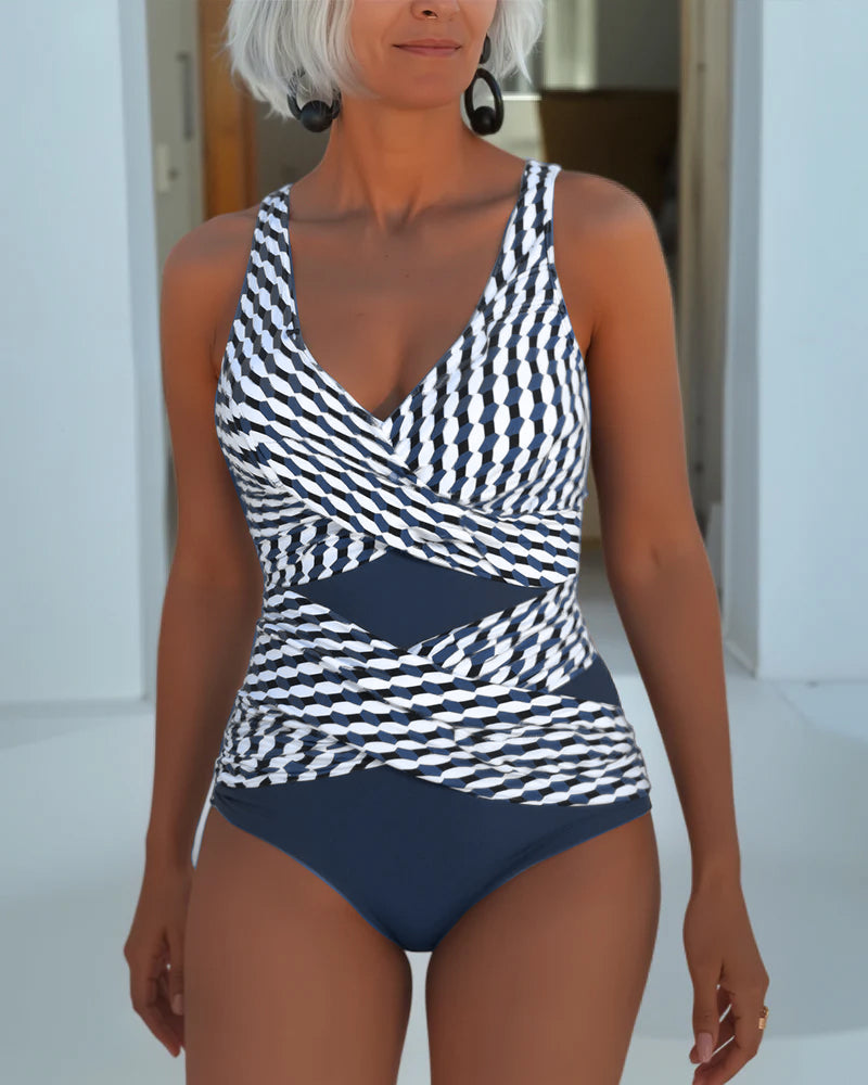 Osalia | Eleganter Cross-Over-Badeanzug mit Cut-out