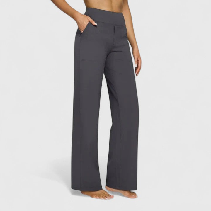 Hillary | Hochtaillierte bequeme Hose