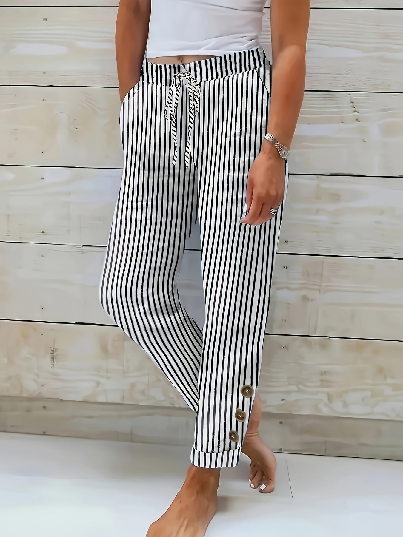 Rakel | Streifen Casual Pants