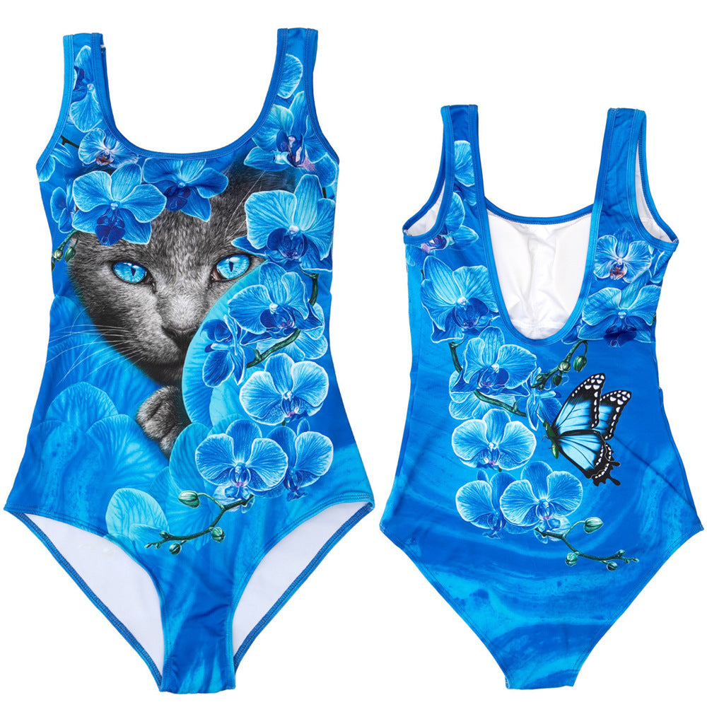 Joilen | Einteiliger Swimwear-Look mit leuchtendem Printdetail