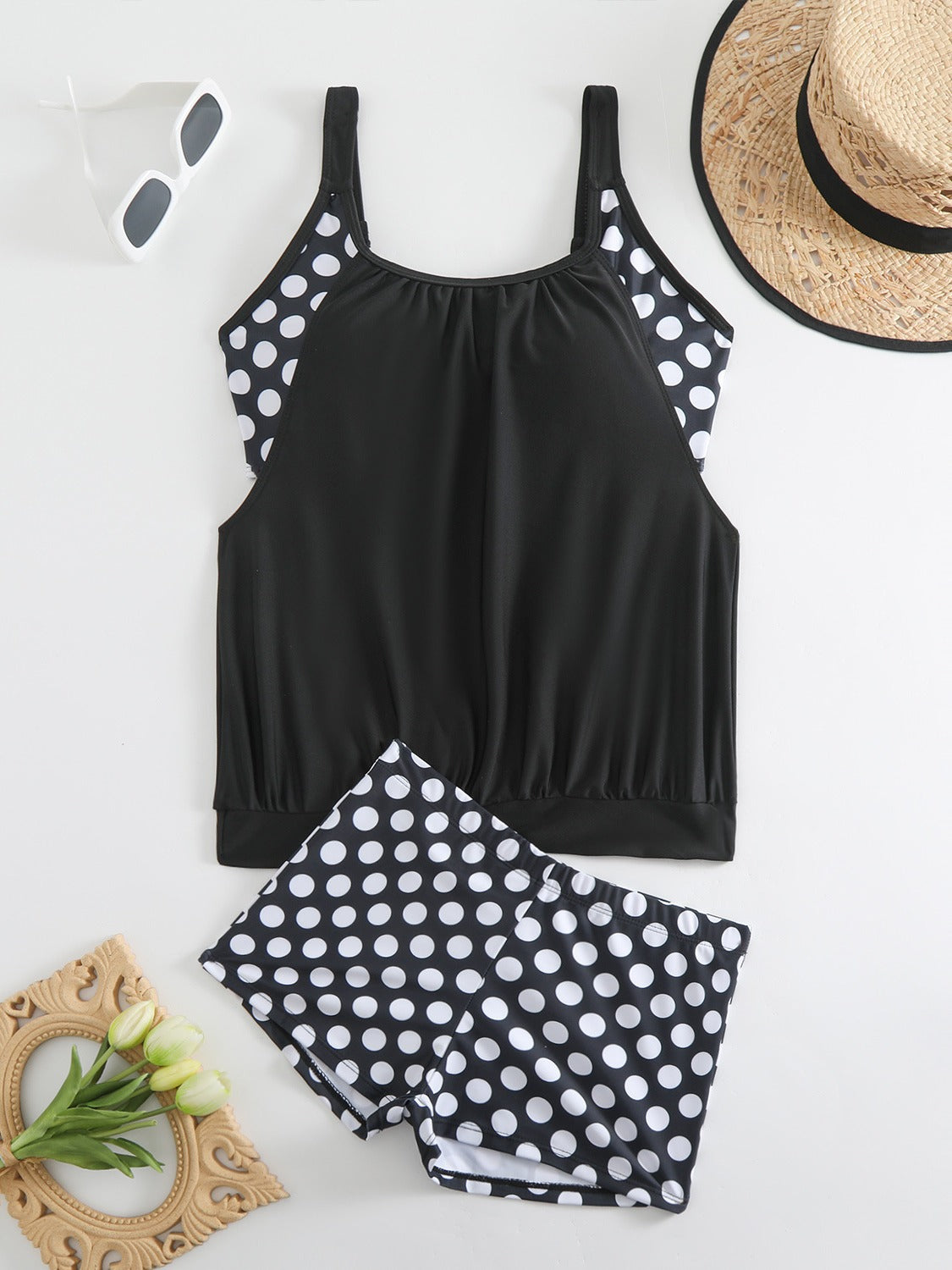 Luija | Zweiteiliger Damen-Tankini mit Tupfenmuster