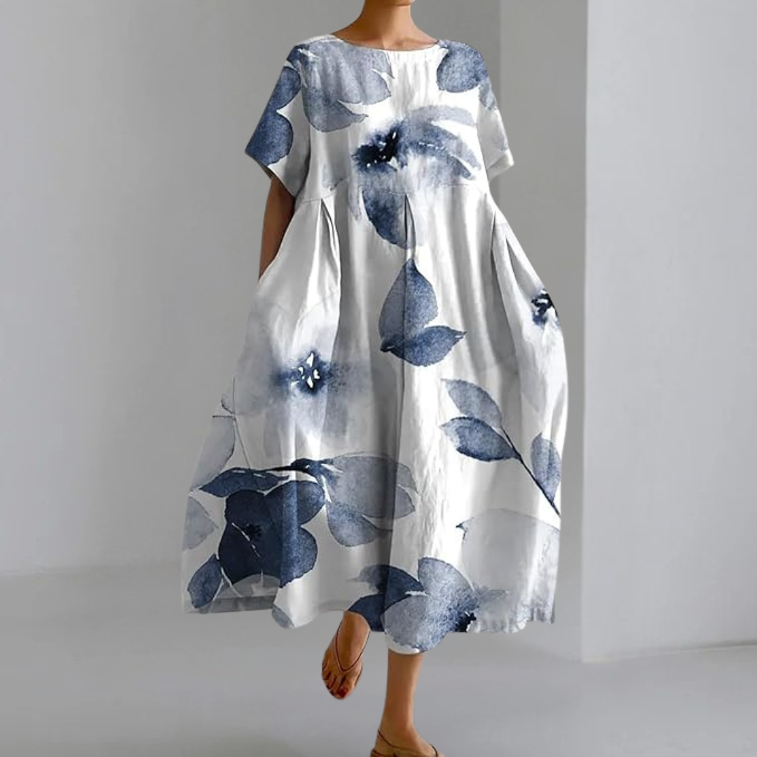 Druck-Wide-Kleid