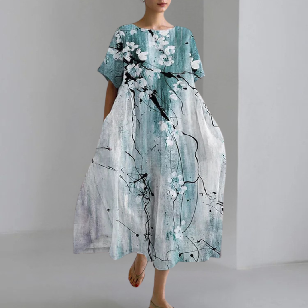 Druck-Wide-Kleid