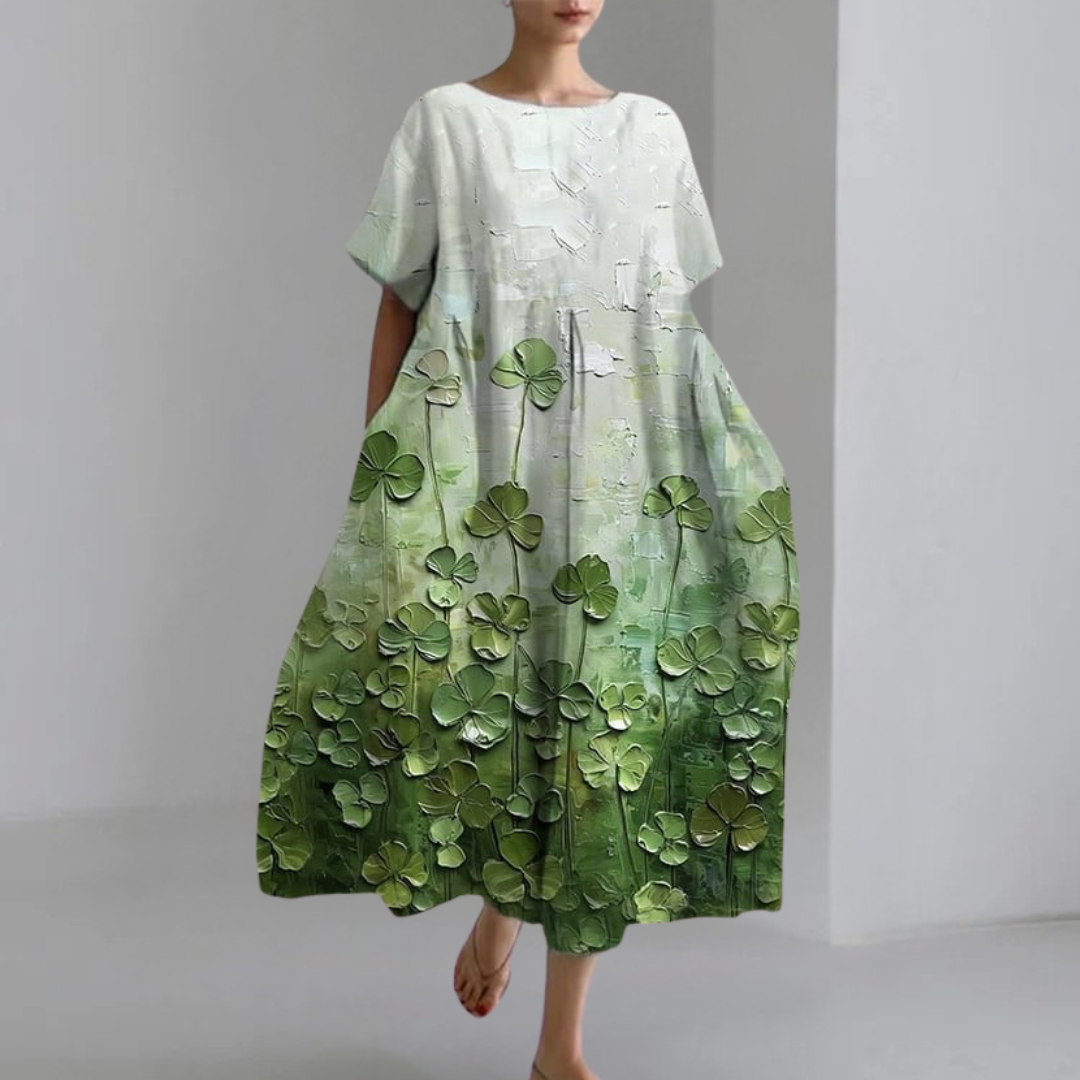 Druck-Wide-Kleid