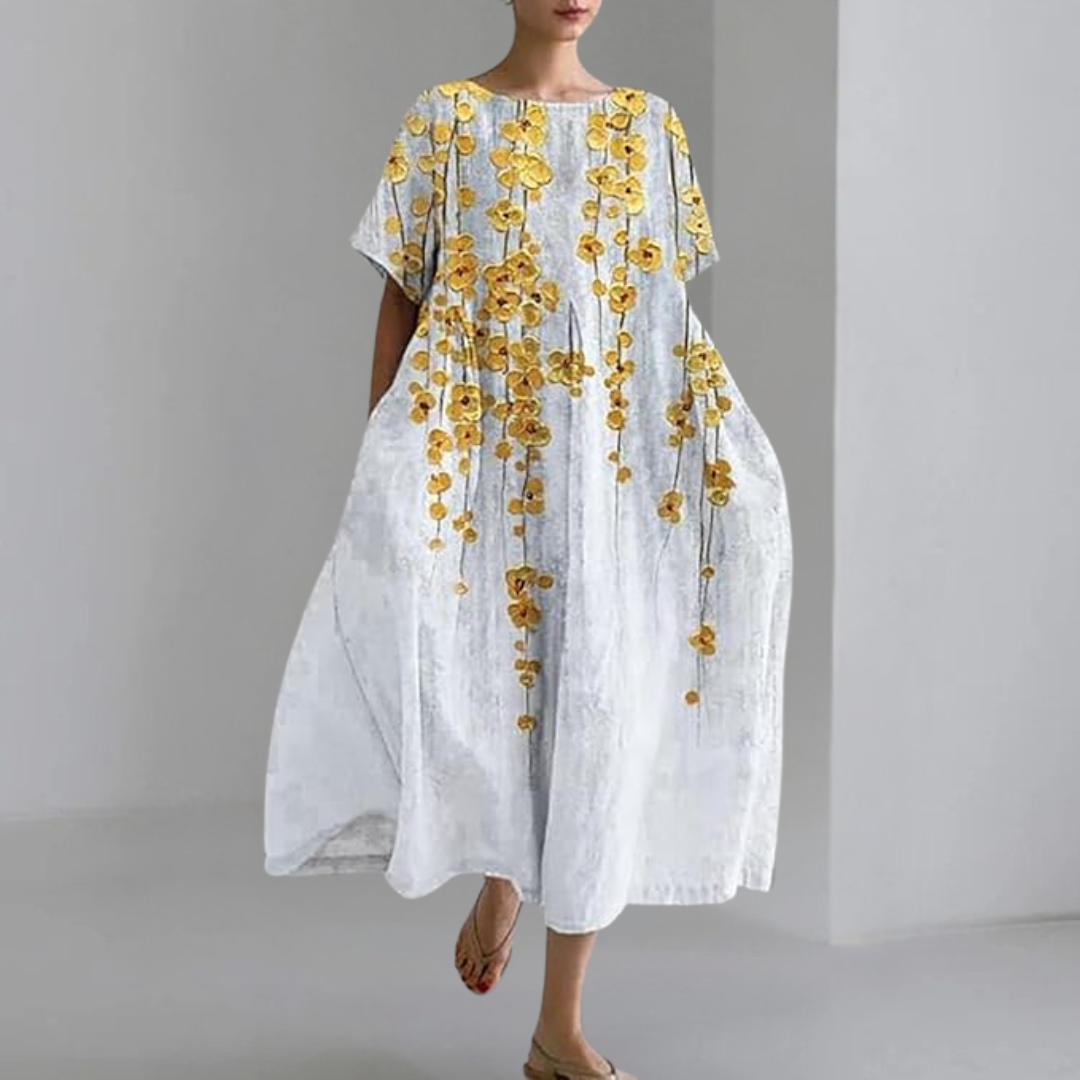 Druck-Wide-Kleid