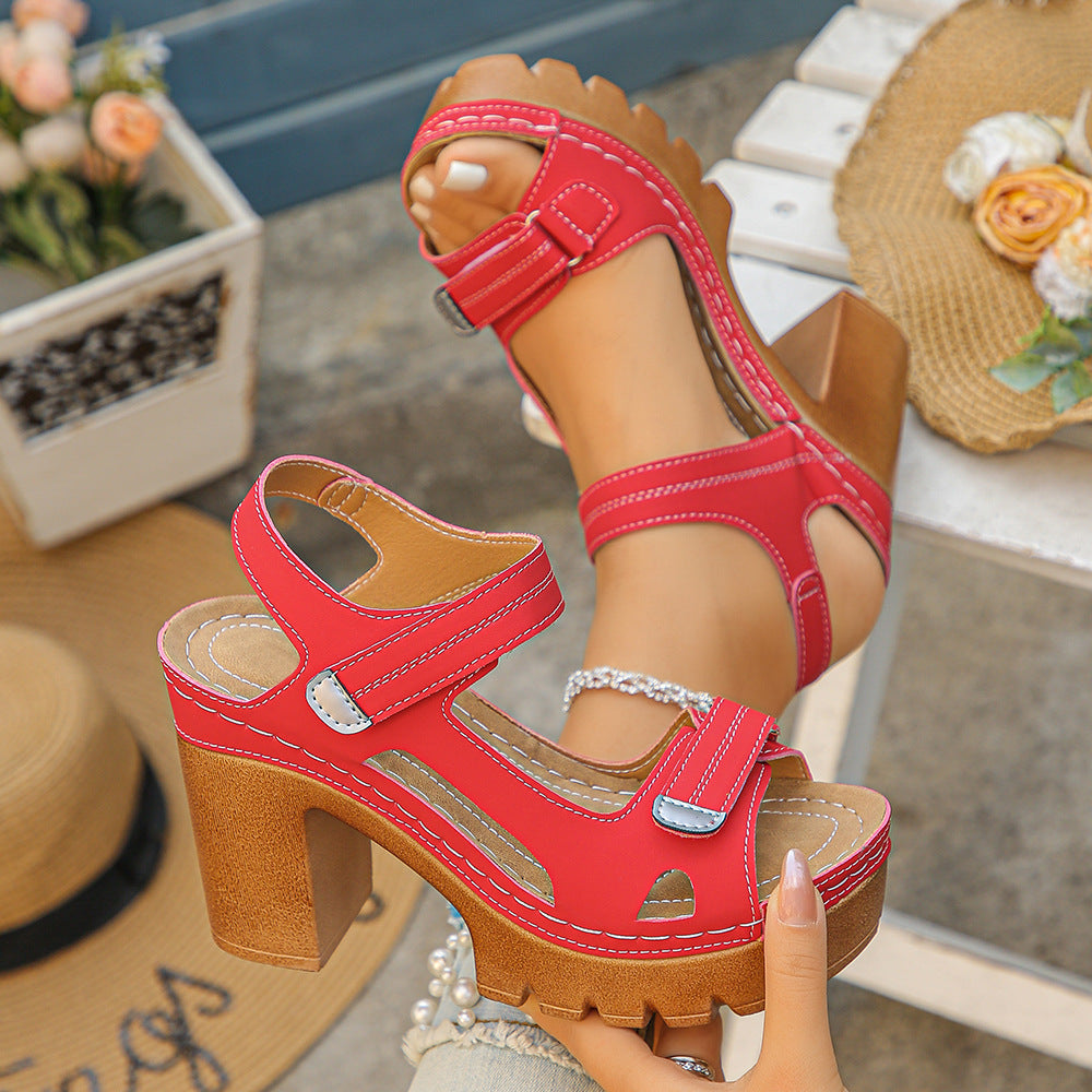 Lareena | Plateau-Sandalen mit Blockabsatz