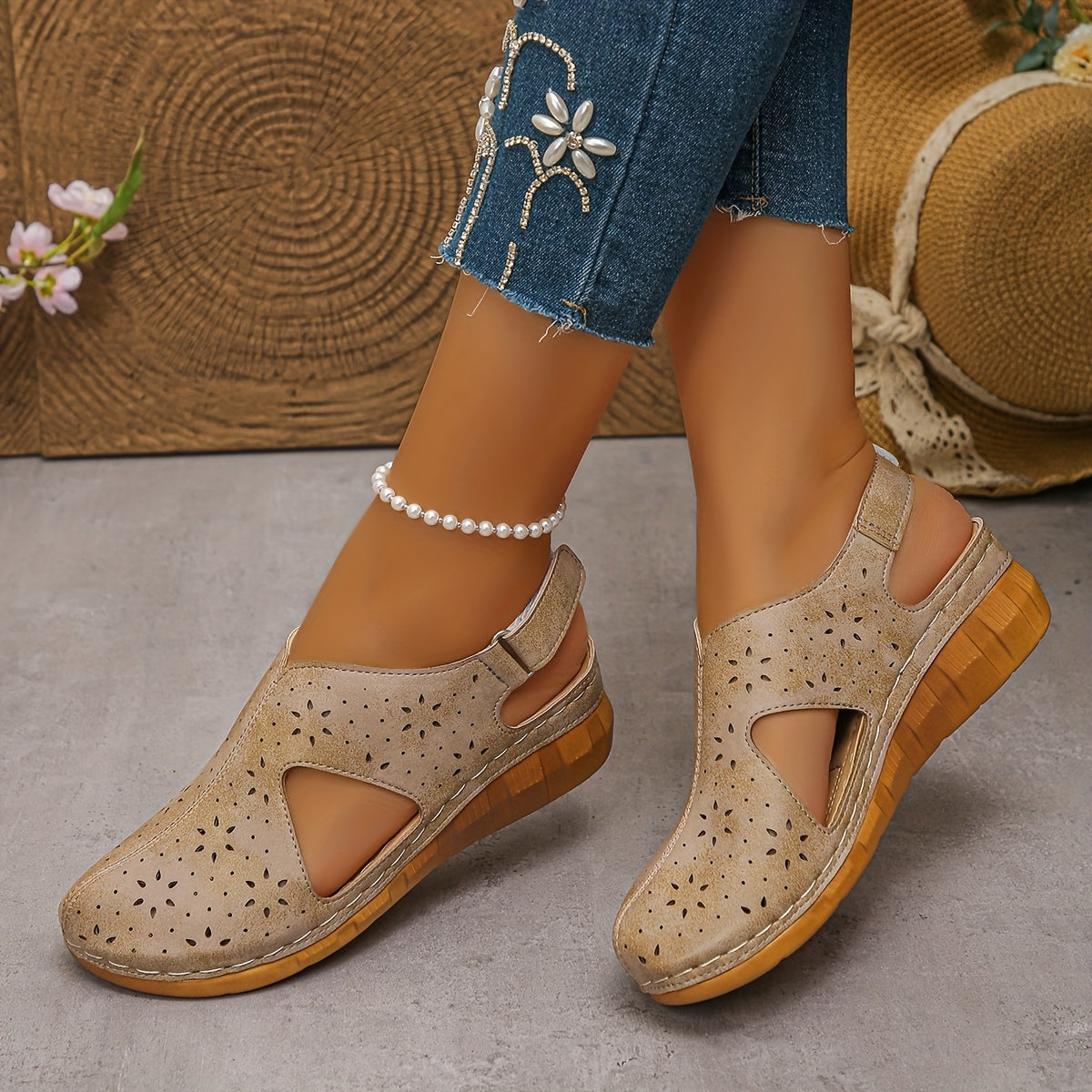 Fea | Modische Damen-Sandalen mit Rundspitze und Keilabsatz