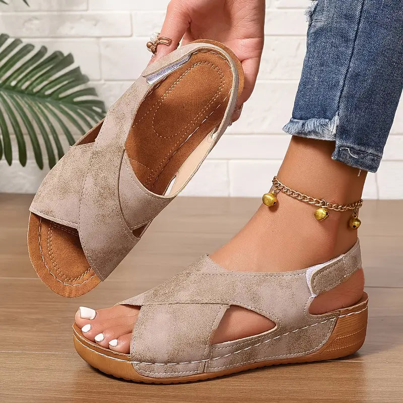 Ejara | Vintage-Keilsandalen mit weichem Tragekomfort