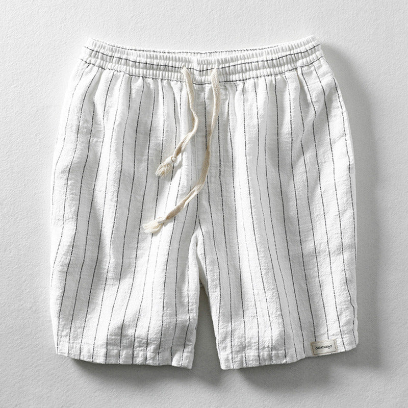 Niklaus | Sommer-Shorts in Leinenoptik mit Nadelstreifen