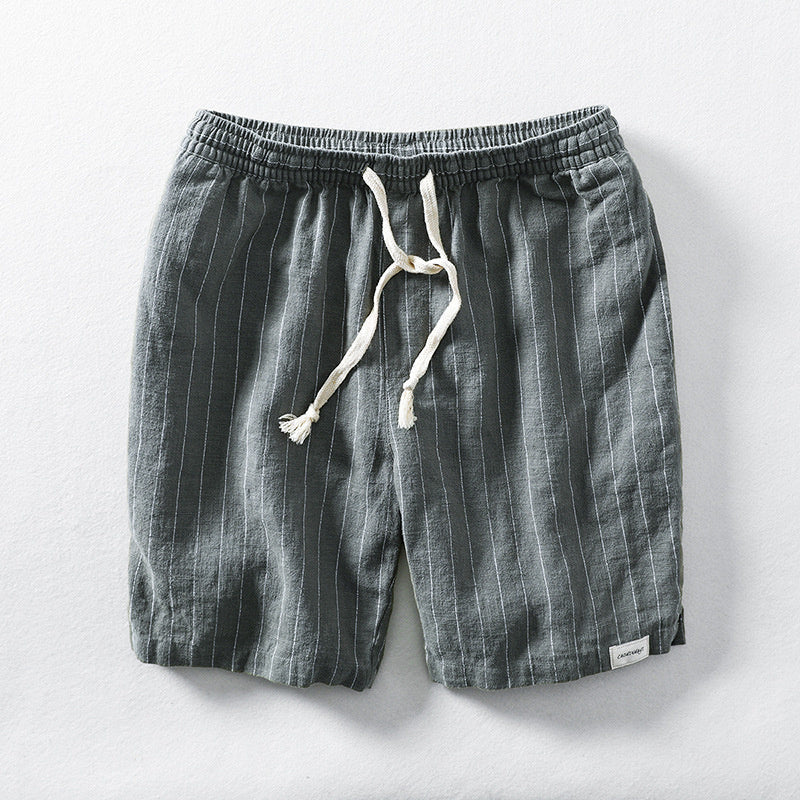 Niklaus | Sommer-Shorts in Leinenoptik mit Nadelstreifen