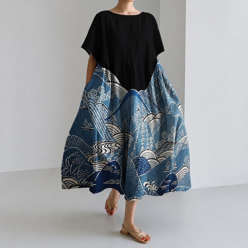 Mio | Weit geschnittenes Kleid mit Multi-Print