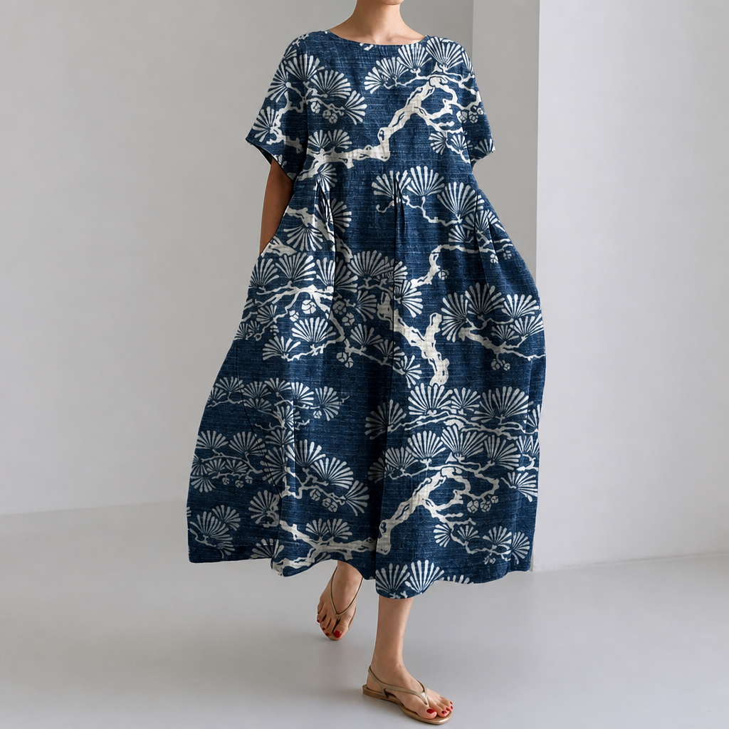 Mio | Weit geschnittenes Kleid mit Multi-Print