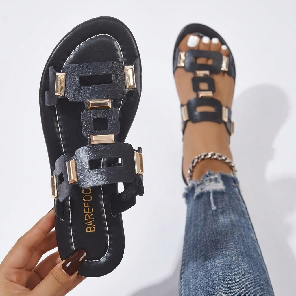 Anna | Komfortable Flache Sandalen für Sommer und Urlaub