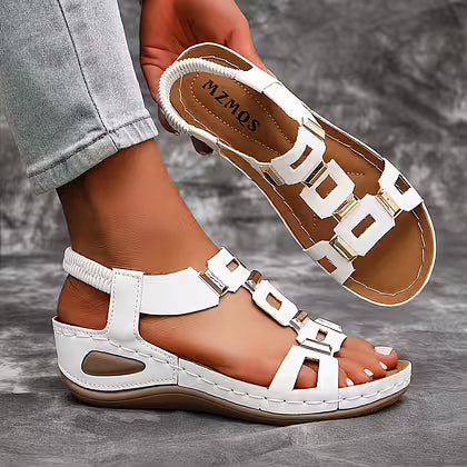Wenerva | Plateau-Sandalen mit Eleganter Zierspange