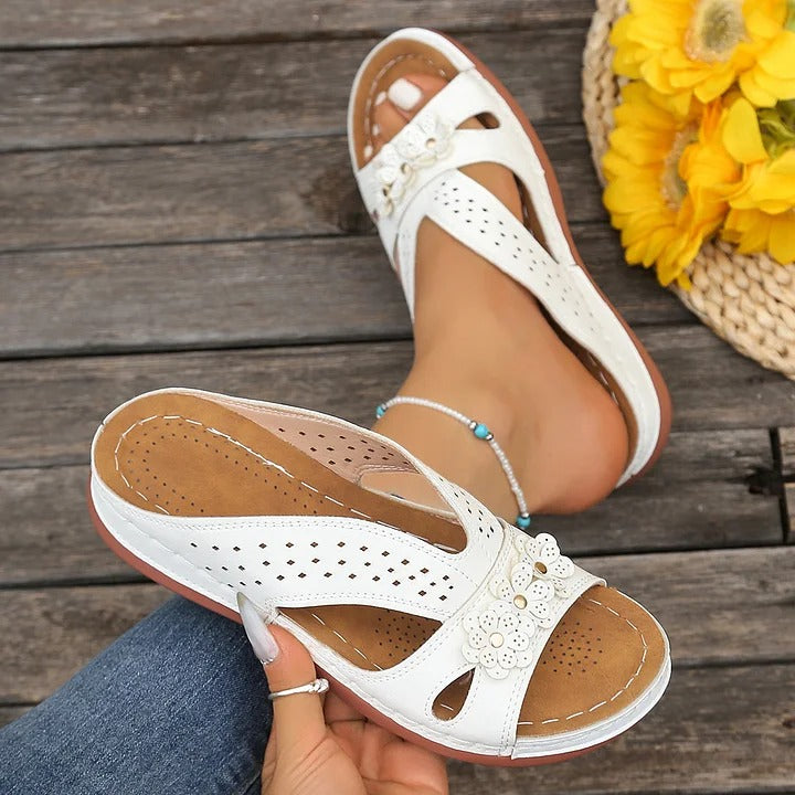 Bless | Damen Anker Sandalen mit Blumenmuster