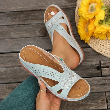 Bless | Damen Anker Sandalen mit Blumenmuster