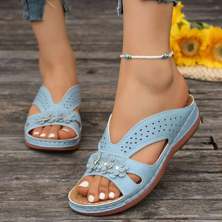 Bless | Damen Anker Sandalen mit Blumenmuster