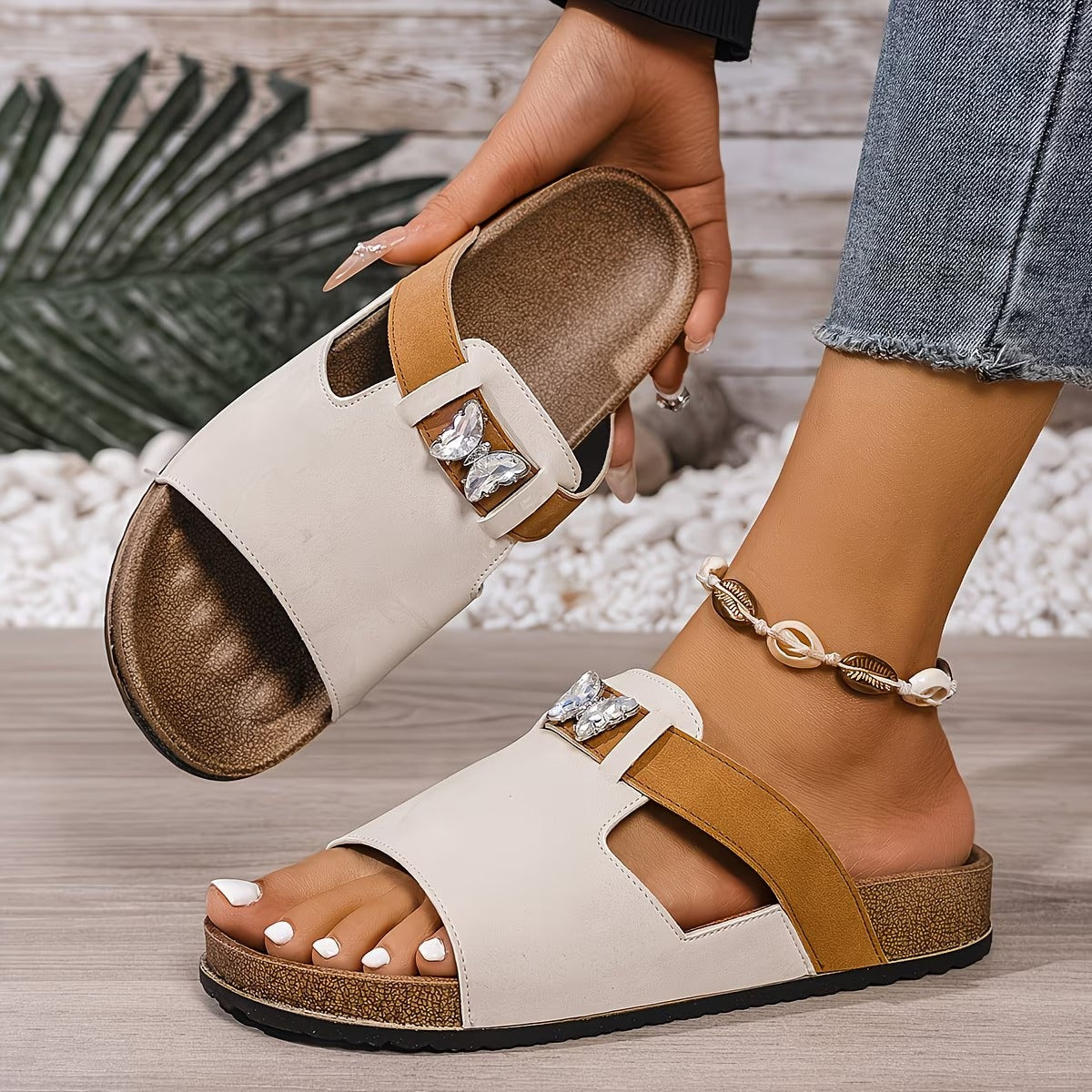 Daizey | Plateau-Sandalen mit Eleganter Schmuckspange