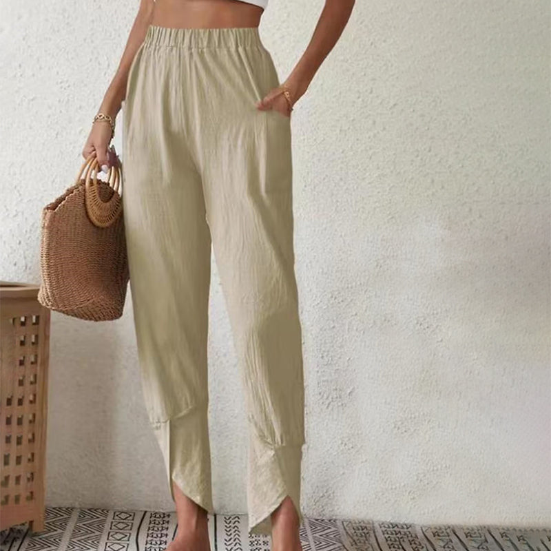 Esari | Relaxed Pants mit fransigem Saum