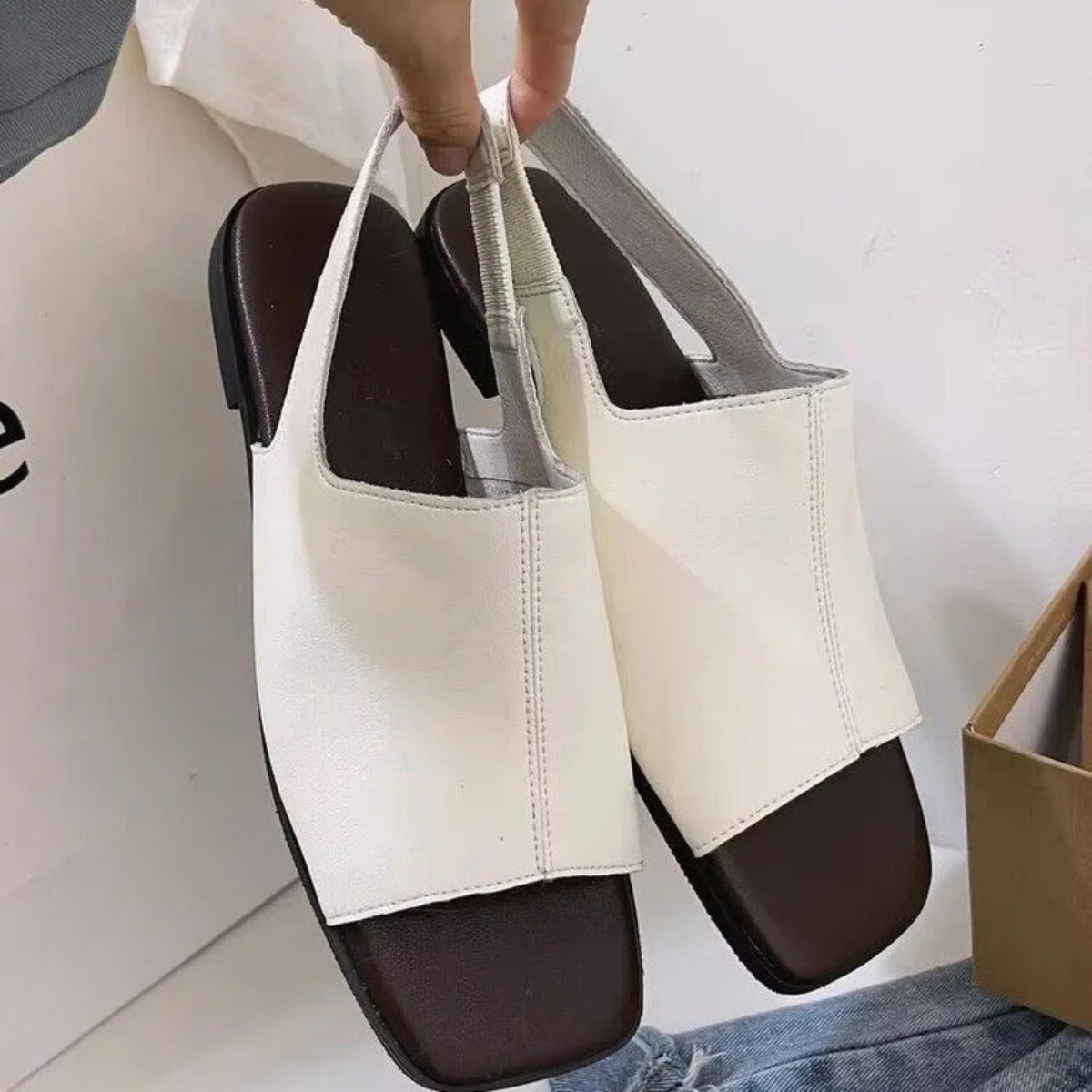Molbia | Orthopädische Ledersandalen mit offenem Zehenbereich