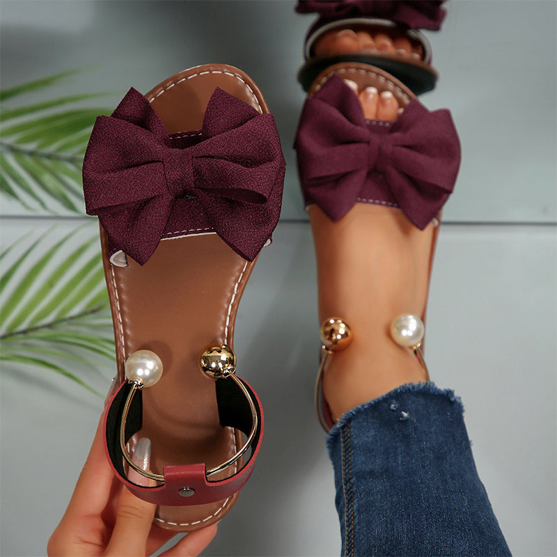 Juvelie | Elegante Slingback-Sandalen mit Schleifendetail