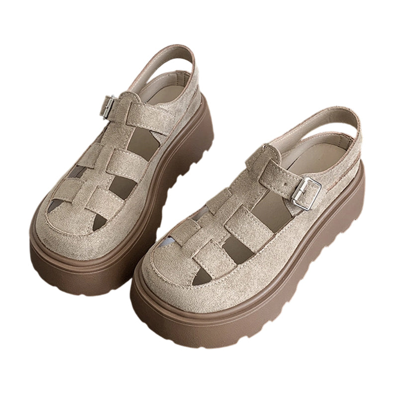 Pamora | Plateau-Sandalen mit geschlossener Zehenpartie