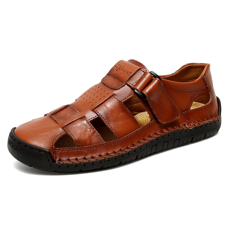 Lobert | Geschlossene Herren-Sandalen mit Klettverschluss