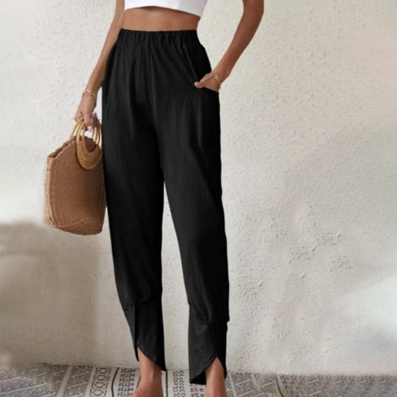 Esari | Relaxed Pants mit fransigem Saum